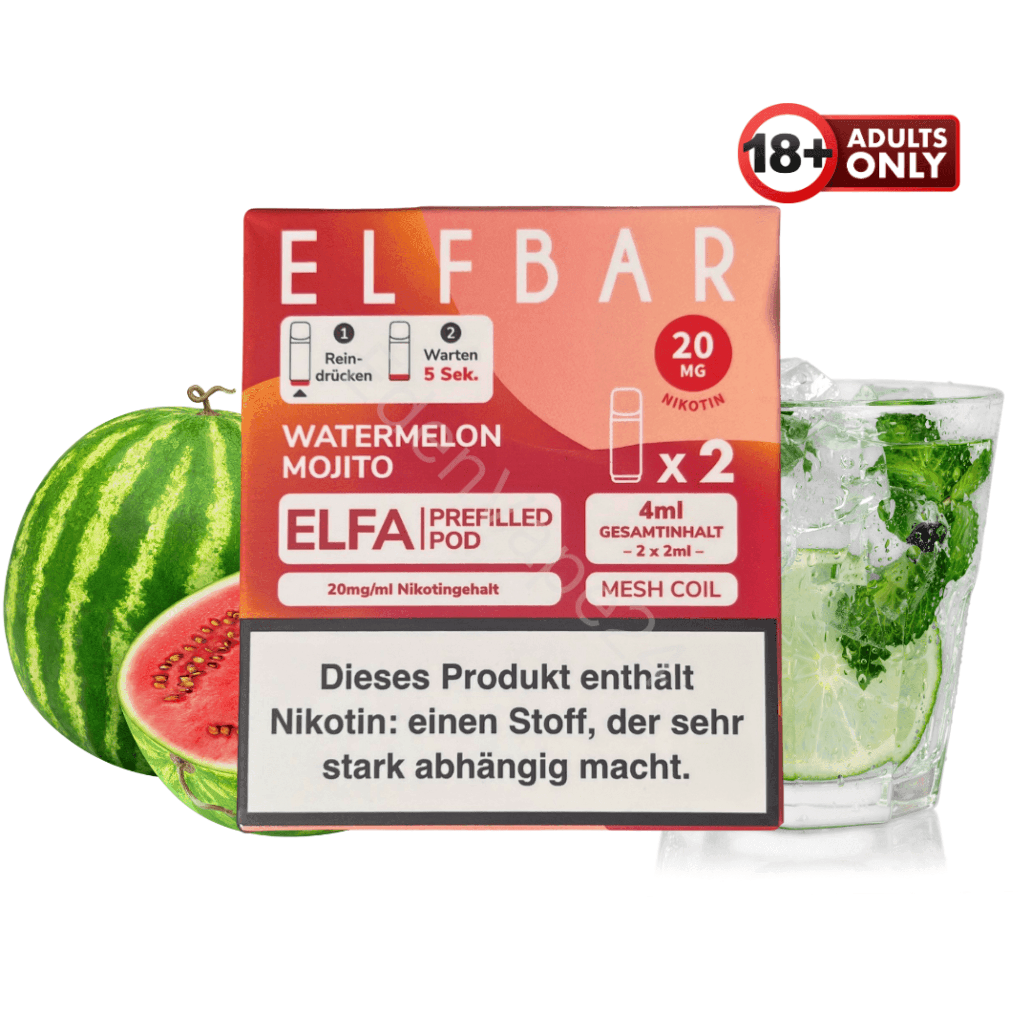 Elfbar ELFA Pod - Watermelon Mojito - EdenVape24